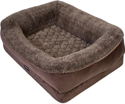 Show full view: Beautyrest Ultra Plush Cuddler Dog & Cat Bed, Brown, Medium slide 3 of 6