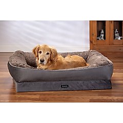 Beautyrest Ultra Plush Cuddler Dog & Cat Bed, Gray, Large