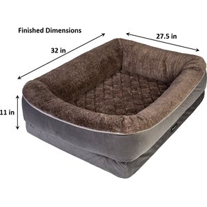 Beautyrest Ultra Plush Cuddler Dog & Cat Bed, Gray, Medium