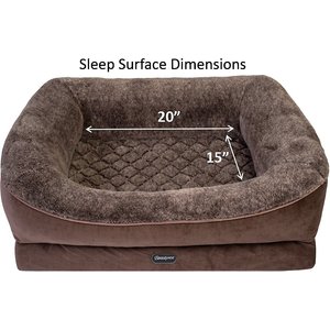 Beautyrest Ultra Plush Cuddler Dog & Cat Bed, Gray, Medium