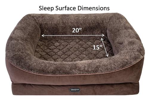 Show full view: Beautyrest Ultra Plush Cuddler Dog & Cat Bed, Gray, Medium slide 3 of 4