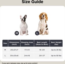 Bedsure Bubble Fleece Machine Washable Bolster Dog Bed, Grey, Medium slide 2 of 8