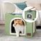 Show in main carousel: Bedsure Cat Cave with Fluffy Ball & Scratch Pad Plush Sherpa Foldable Cat House, Single, Green slide 7 of 8