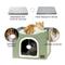 Show in main carousel: Bedsure Cat Cave with Fluffy Ball & Scratch Pad Plush Sherpa Foldable Cat House, Single, Green slide 5 of 8