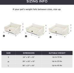 Bedsure Corduroy Fleece Dog Sofa Bed with Removable Cover, Cream, Small slide 2 of 6