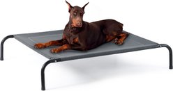Bedsure Indoor & Outdoor Mesh Hammock with Skid-Resistant Feet Elevated Dog & Cat Bed, Grey, X-Large