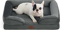 Bedsure Orthopedic Bolster Dog Sofa Bed with Removable Cover, Dark Grey, Medium slide 1 of 7