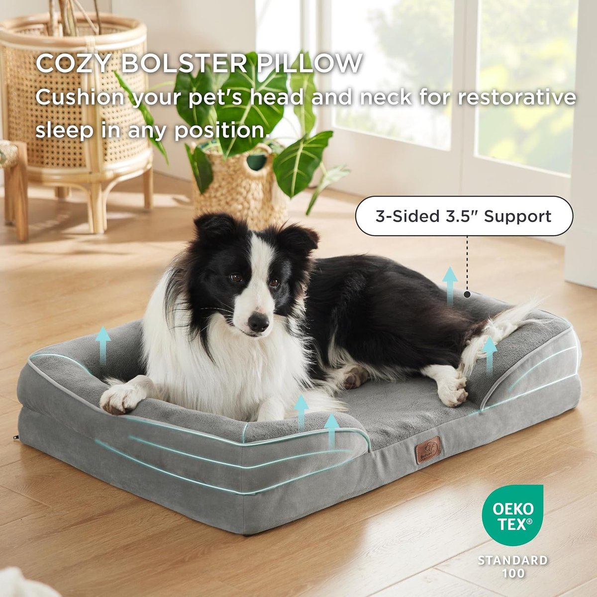 Bedsure Orthopedic Dog Bed with Removable Cover