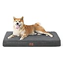 Bedsure Orthopedic Waterproof Dog & Cat Bed with Reversible Sherpa & Oxford Fabric Removable Cover, Dark Grey, Large