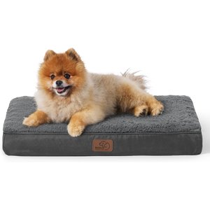 Bedsure Orthopedic Waterproof Dog & Cat Bed, Dark Grey, Small