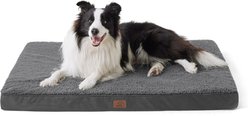 Bedsure Orthopedic Waterproof Dog Mat & Bed with Sherpa & Oxford Fabric Removable Cover, Dark Grey, X-Large