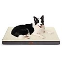 Bedsure Orthopedic Waterproof Dog & Cat Bed with Sherpa & Oxford Fabric Removable Cover, Grey, X-Large Crate