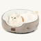 Show in main carousel: Bedsure Round Bolster Anti-Slip Puppy & Kitten Bed with Washable Pillow Cushion, Camel, Small slide 5 of 10