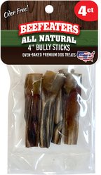 Beefeaters 4-in Dog Bully Sticks, 4 count