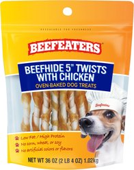 Beefeaters Beefhide Twist Chicken Jerky Dog Treats, 36-oz bag