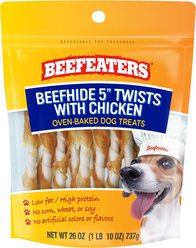 Beefeaters Beefhide Twist Chicken Jerky Dog Treats, 26-oz bag