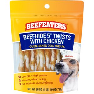 Beefeaters Beefhide Twist Chicken Jerky Dog Treats, 26-oz bag