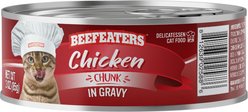 Beefeaters Chicken Chunk Gravy Wet Cat Food, 3-oz can, case of 24