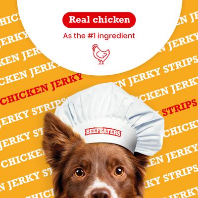 Show full view: Beefeaters Chicken Strips Jerky Dog Treats, 1.65-oz bag, case of 12 slide 5 of 8