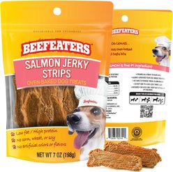 Beefeaters Grain-Free Salmon Jerky Dog Treats, 7-oz bag