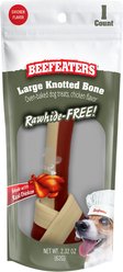 Beefeaters Large Knotted Chicken Rawhide Free Bone Dog Treat, 2.32-oz bag, case of 12