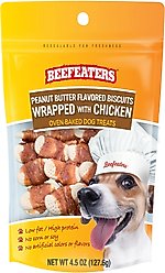 Beefeaters Peanut Butter Biscuit Chicken Jerky Dog Treats, 4.5-oz bag