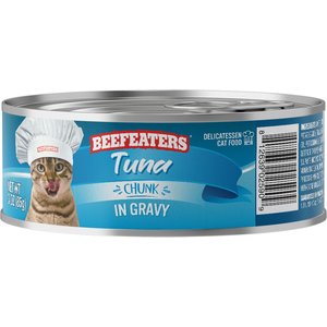 Beefeaters Tuna Chunk Gravy Wet Cat Food, 3-oz can, case of 24
