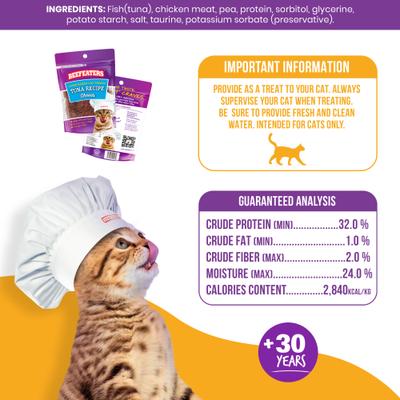 Show full view: Beefeaters Tuna Shreds Dehydrated Cat Treat, 1.41-oz bag, case of 12 slide 6 of 8