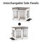 Show in main carousel: beeNbkks Wood & Iron Wire Sliding Barn Door Furniture-Style Dog Crate, White, Medium slide 7 of 8