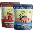 Beg & Barker B&B Best Combo Human Grade Turkey Jerky & Pork Loin Strips Natural Single Ingredient Dog Treats, 4-oz, case of 2