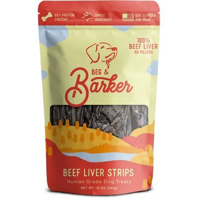 Beg & Barker Beg & Barker Beef Liver Strips Dog Jerky Treats, 10-oz bag