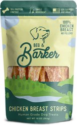 Beg & Barker Chicken Breast Strips Dog Jerky Treats, 10-oz bag