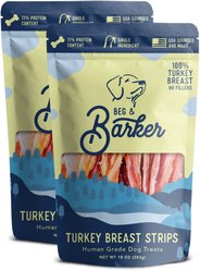 Beg & Barker Double Turkey Strips Dog Jerky Treats, 10-oz bag, case of 2
