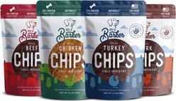 Beg & Barker The Farmyard & Pasture Variety Whole Chicken Turkey & Beef Chips Natural Single Ingredient Dog Treats, 3.5-oz, case of 4