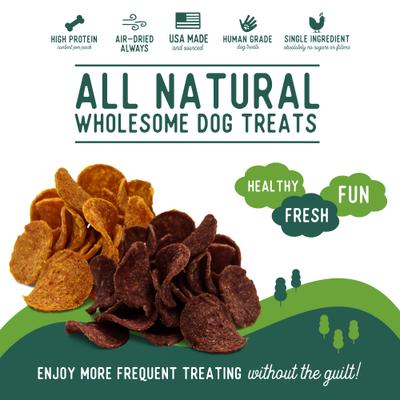 Show full view: Beg & Barker The Farmyard & Pasture Variety Whole Chicken Turkey & Beef Chips Natural Single Ingredient Dog Treats, 3.5-oz, case of 4 slide 4 of 10