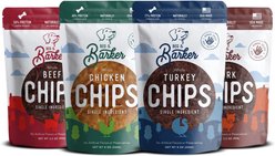 Beg & Barker The Farmyard & Pasture Variety Whole Chicken Turkey & Beef Chips Natural Single Ingredient Dog Treats, 8-oz bag, case of 4