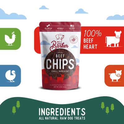 Show full view: Beg & Barker Whole Beef Chips All Natural Single Ingredient Dog Treats, 8-oz bag slide 8 of 11