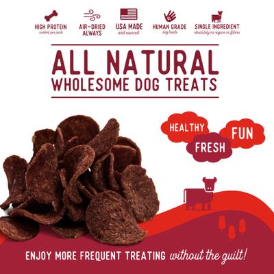 Show full view: Beg & Barker Whole Beef Chips Natural Single Ingredient Dog Treats, 3.5-oz, case of 4 slide 4 of 11