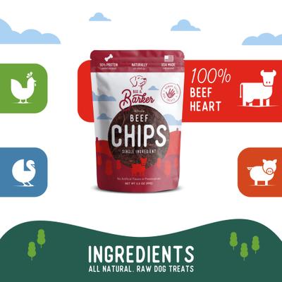 Show full view: Beg & Barker Whole Beef Chips Natural Single Ingredient Dog Treats, 3.5-oz, case of 4 slide 8 of 11