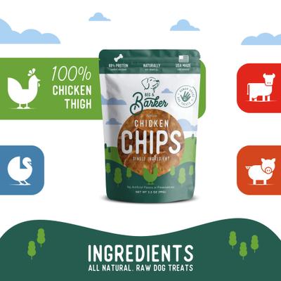 Show full view: Beg & Barker Whole Chicken Chips Natural Single Ingredient Dog Treats, 3.5-oz, case of 4 slide 8 of 11