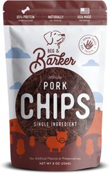 Beg & Barker Whole Pork Chips All Natural Single Ingredient Dog Treats, 8-oz bag