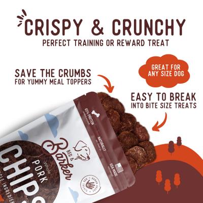 Show full view: Beg & Barker Whole Pork Chips Natural Single Ingredient Dog Treats, 3.5-oz, case of 4 slide 5 of 11