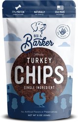 Beg & Barker Whole Turkey Chips All Natural Single Ingredient Dog Treats, 8-oz bag