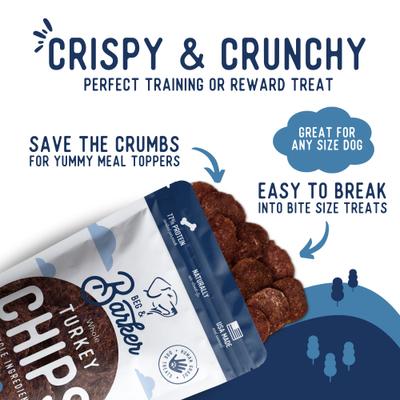 Show full view: Beg & Barker Whole Turkey Chips All Natural Single Ingredient Dog Treats, 8-oz bag slide 5 of 11