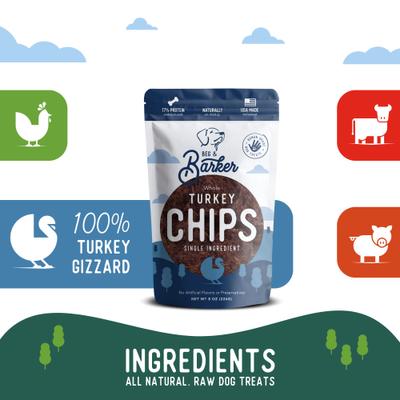 Show full view: Beg & Barker Whole Turkey Chips All Natural Single Ingredient Dog Treats, 8-oz bag slide 8 of 11