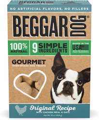 Beggar Dog Original Recipe Chicken Meal & Oats Crunchy Biscuit Dog Treats, 16-oz box