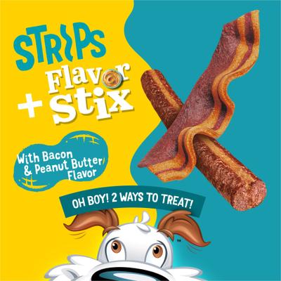 Show full view: Beggin' Flavor Stix & Strips with Bacon & Peanut Butter Flavor Soft & Chewy Dog Treats, 6-oz pouch slide 4 of 11