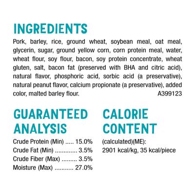 Show full view: Beggin' Flavor Stix & Strips with Bacon & Peanut Butter Flavor Soft & Chewy Dog Treats, 6-oz pouch slide 7 of 11