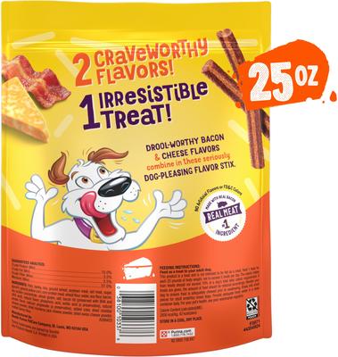 Show full view: Beggin' Flavor Stix with Bacon & Cheddar Jack Flavor Soft & Chewy Dog Treats, 25-oz pouch slide 3 of 12