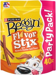 Beggin' Flavor Stix with Bacon & Cheddar Jack Flavor Soft & Chewy Dog Treats, 40-oz pouch